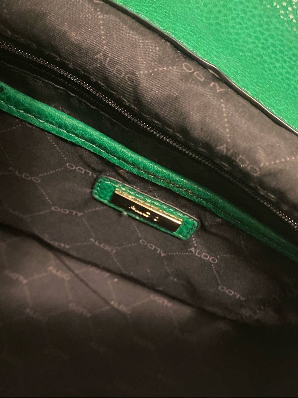 Aldo Green Embellished Patches Top-Handle Crossbody Bag - Picture 5 of 5